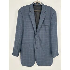 Apollo King Mens 48L Super 150s Wool Plaid Blazer Old Money Classic Heritage Ivy